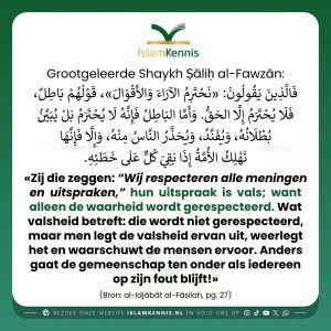 Het respecteren van alle meningen?