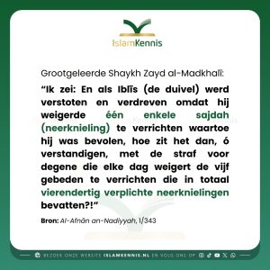 Degene die weigert te bidden