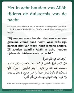 Het in acht houden van Allah