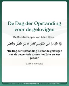 De Dag der Opstanding voor de gelovige