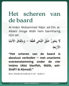 Het scheren van de baard